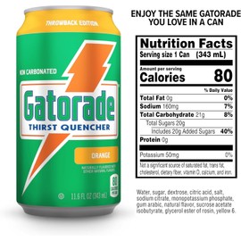 Gatorade Thirst Quencher Throwback Limited Edition, ORANGE 11.6 fl oz@  LOT OF 4
