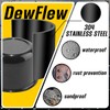 DewFlew 2Pcs 3.11" Push Through Wheel Center Caps Stainless Trailer