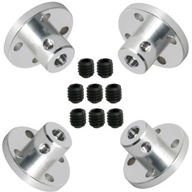 Ohamtes 4Pcs Inner Shaft 4mm Rigid Flange Coupling Length 13mm, Used for 3D Printer, DIY Encoder, Motor Connector Motor Guide Shaft Coupler, Model Shaft, Motor Guide, CNC Machine Tools