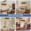 Rustic Style Wood Bathroom Wall Sconce，3 Light Bathroom Vanity Light