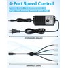 Wathai 2 Pin PC Fan Controller with Splitter 36W 12V