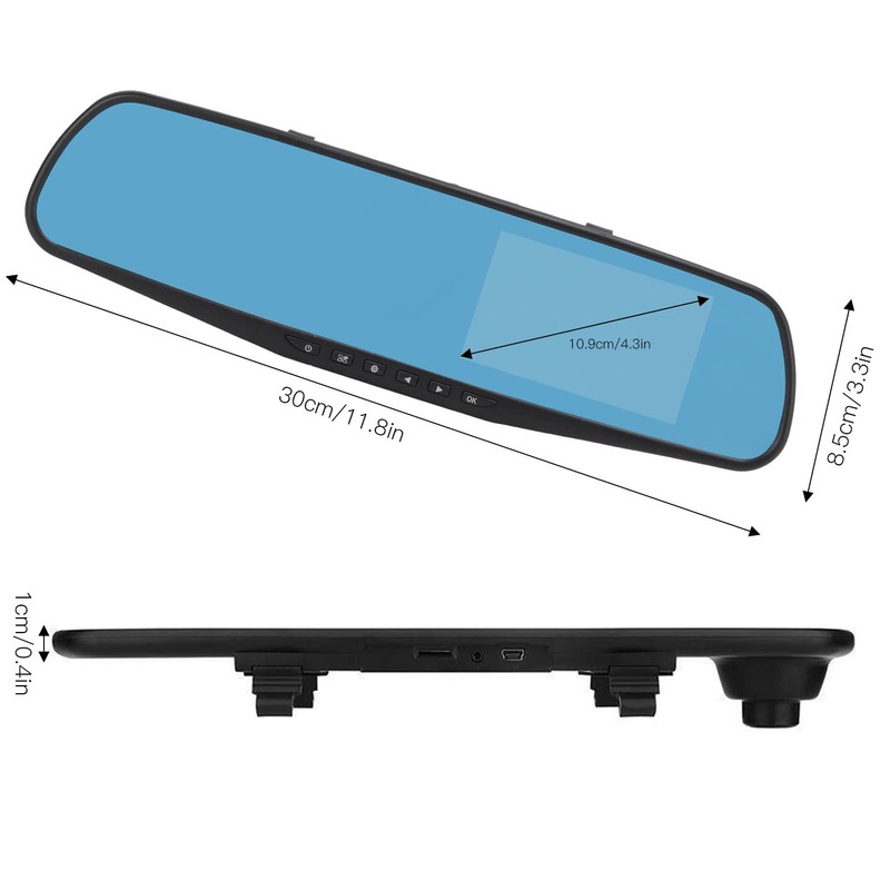 Cámaras de Espejo Retrovisor, Lente Doble de Cámara de Respaldo