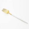 Kuchipol GOA White Matte Gold Dessert Fork