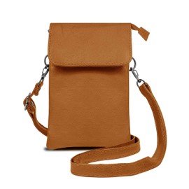 Genuine Leather Crossbody Bag for Women - Small Shoulder Cellphone Purse Wallet
