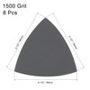 TOP-VIGOR 8Pcs 1500 Grit Triangular Sandpaper, 90mm Hook and Loop