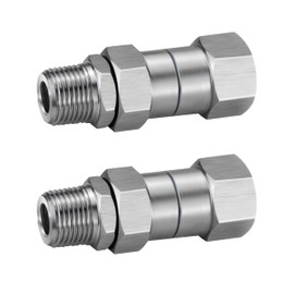 Jingzan 2 PACK Pressure Washer Swivel 3/8" NPT Stainless Steel, 360° Rotating Kink Free Hose Connector, 5000 PSI Pressure Washer Fittings (2 Pack Connector)