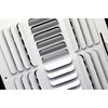 6"w x 6"h 4-Way Fixed Curved Blade AIR Supply Diffuser