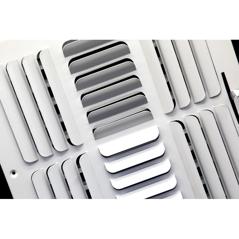 6"w x 6"h 4-Way Fixed Curved Blade AIR Supply Diffuser