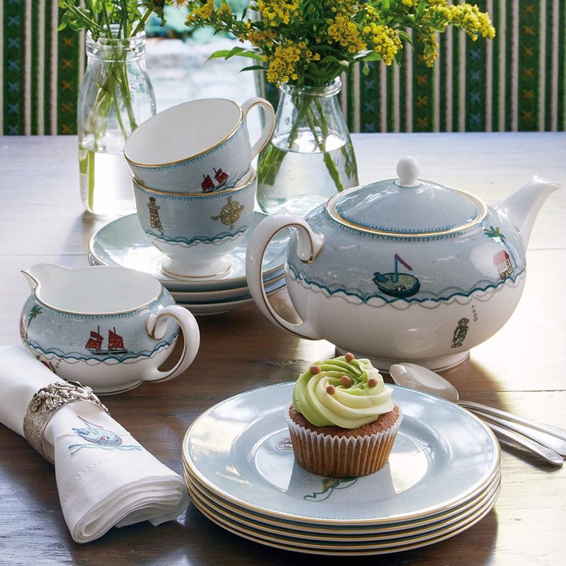 【正規輸入品】Wedgwood Cup & Saucer (Leigh) 200ml Sailor's Farewell by Kit