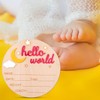 Gosknor Wooden Hello World Newborn Sign, Cute Birth Announcement Board
