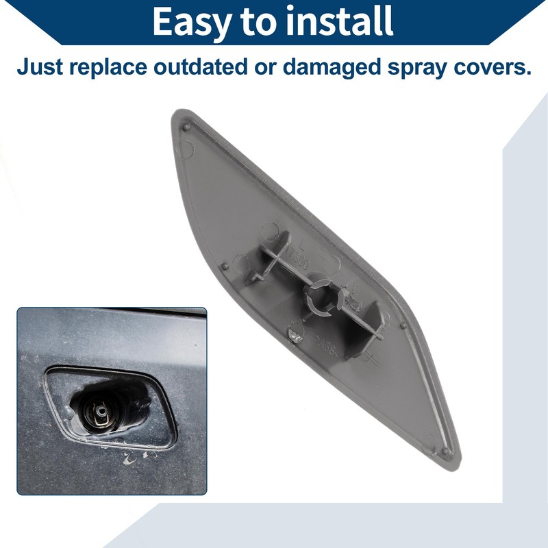 Hihaha Front Left Side Bumper Headlight Washer Nozzle Cover Cap