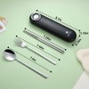 DEVICO Travel Utensils with Case Cute, Reusable Silverware for Lunch,