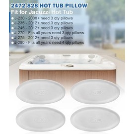 bonbo Bonbo 4-Pack 2472-828 Oval Gray Spa Pillow for Jacuzzi 2008-Current J-200 Series Hot Tub, Include J-230 J-235 J-245 J-270 J-275 J-280