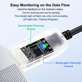 DTECH USB to TTL Adapter FTDI Chip 3.3V 6 Pin USB to UART Debug Cable FT232RNL IC Serial Converter 6ft LED Indicators Output 3.3 Volt for Windows 11 10 8 7 XP MAC Linux Easy Debugging and Programming