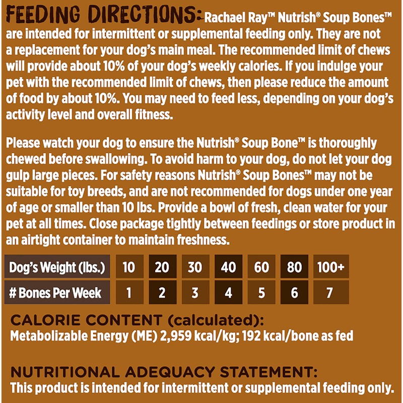Rachael Ray Nutrish Soup Bones Dog Treats, Beef & Barley