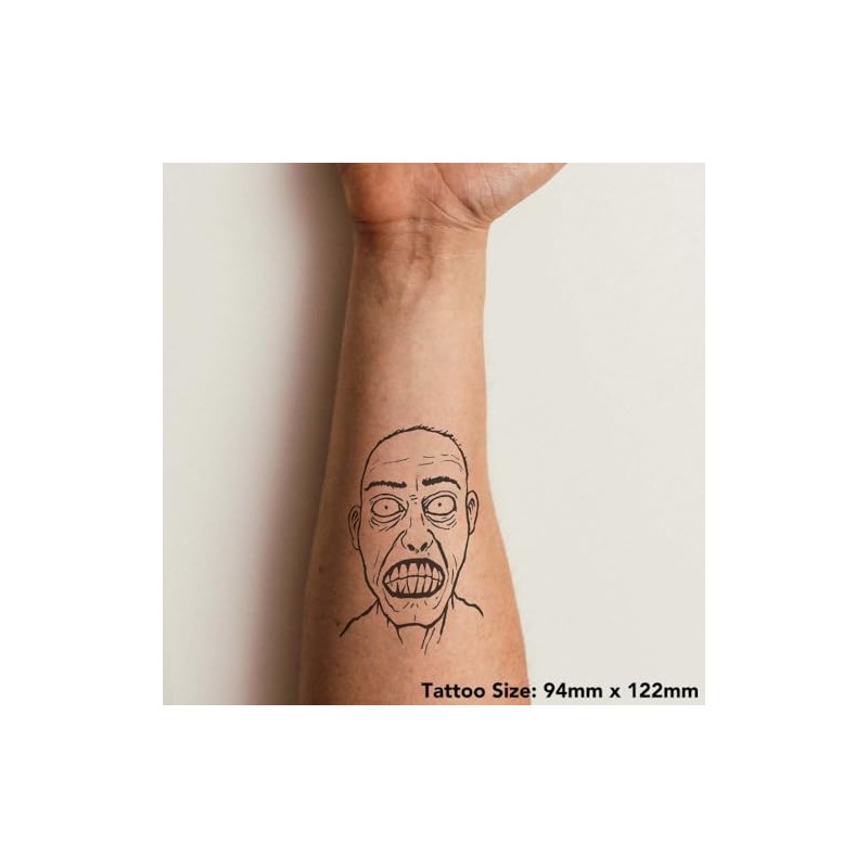Large 'Zombie Face' Temporary Tattoo (TO00075389)