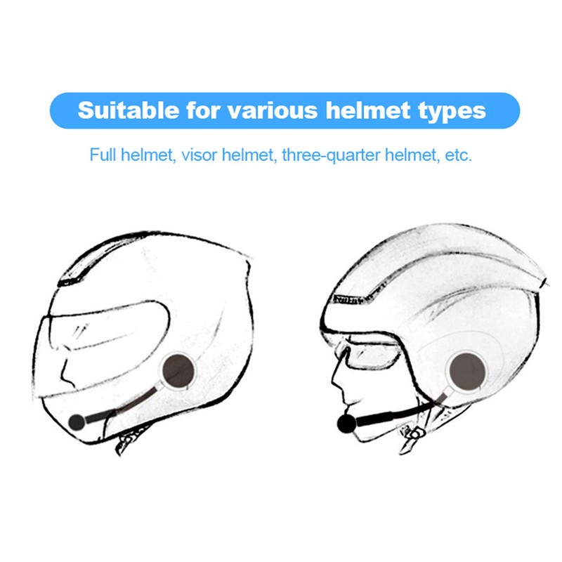 1 Pair Motorcycle Helmet BT Headset Headphone Speakers Support Handsfree