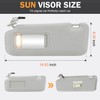 Left Driver Right Passenger Side Car Sunvisor with Lights Fit