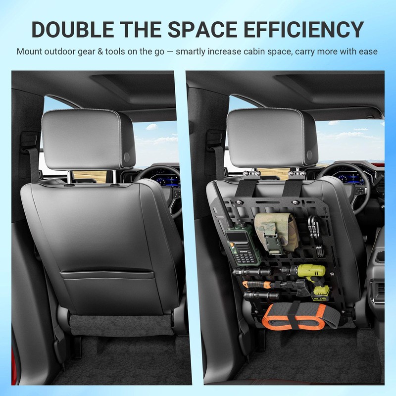 2PCS Seatback Molle Panel Compatible with 2022-2026 Toyota Tundra