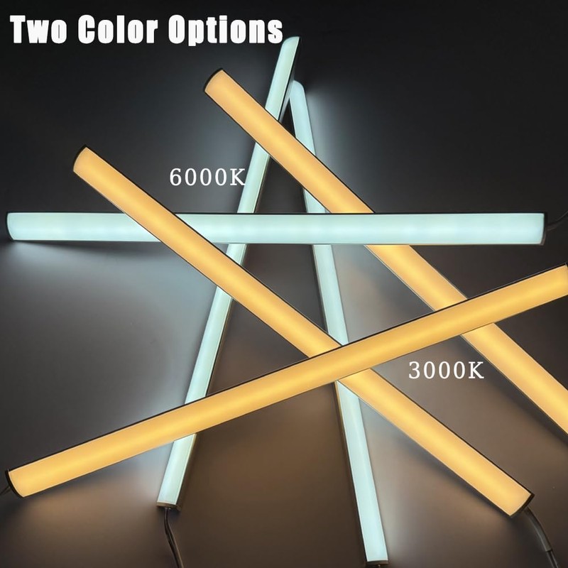 12" V-Shape Diffused LED Strip Light Bars Kit,Aluminum Channel Lights
