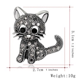 FAIRYGATE Women's Brooches & Pins Pins Cat Brooches Lapel Badge Bag Jewelry Gift For Kids Friends B4320