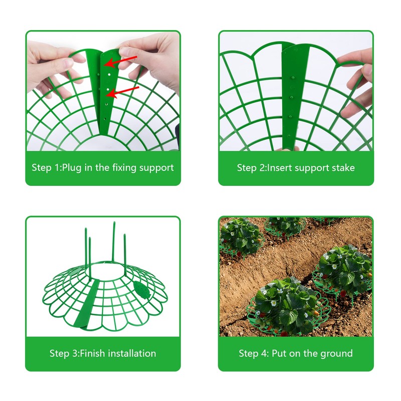 Iceyyyy 15 Pack Strawberry Supports - Strawberry Plant Support Strawberry