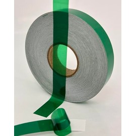 Transparent Vinyl Tape with Self-Adhesive. (1/2 inch x 50 ft, Green)