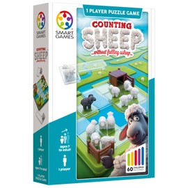 Smart Games - Counting Sheep - Educational Brain Teaser Game - Multi-Level Logic and Thinking Challenge Game - 1 Player – Travel Size - Multilingual - 1 Player - SG 452