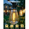 65ft-Solar-String-Lights-Outdoor-Waterproof-Solor-Powered-Patio-Light-Hanging-Outside-Backyard-Camping-Yard-Gazebo-Garden-Pergola-Bistro-Balcony-Cafe-Party-Fence-Lighting-LED with Edison Bulb & Remote