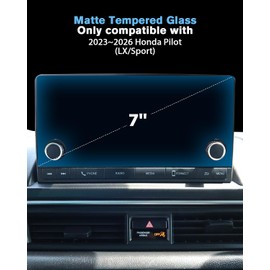 WEIPIN For 2023~2026 Honda Pilot (LX/Sport) Screen Protector 7 Matte Anti-Glare Tempered Glass Touchscreen *1 Accessories 9H Hardness Glass - No More Fingerprint