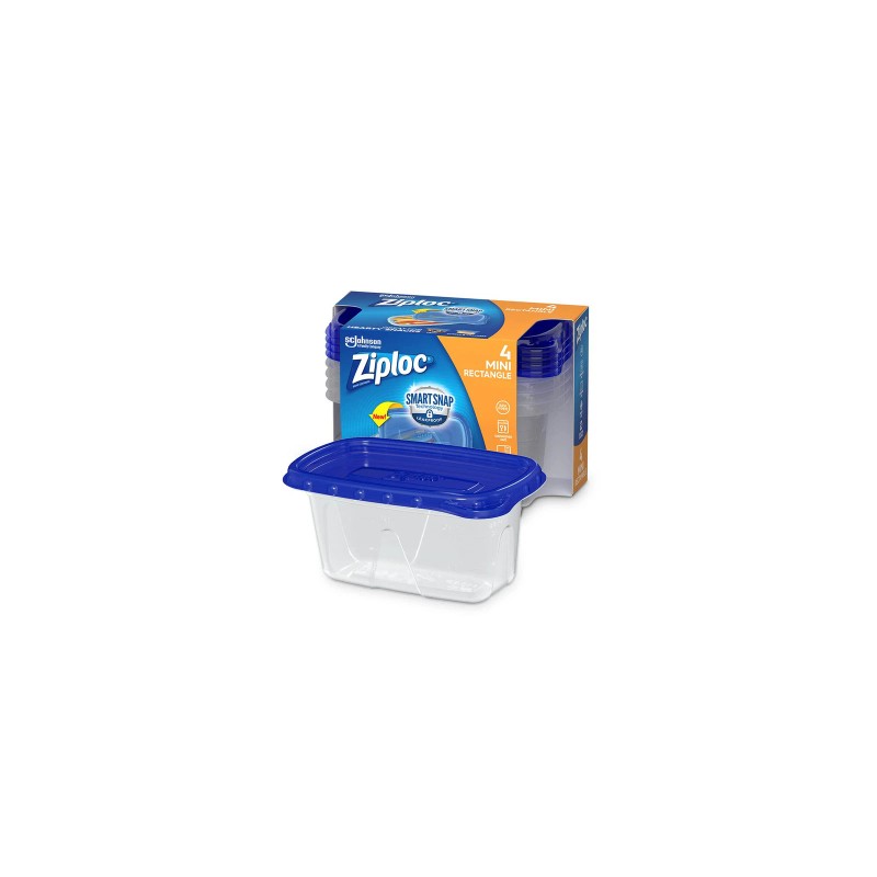 Ziploc 4 Count Blue Food Storage Containers with Lids Leakproof