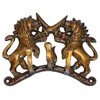 eSplanade Brass Ethnic Fighting Lions Key Stand | Key Holder
