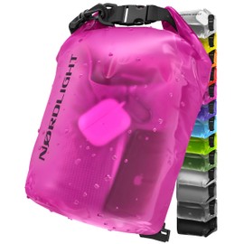 Nordlight Dry Bag and Waterproof Bag - (15L, Pink) Waterproof Packing Bag with Roll Top Closure and Shoulder Strap | Swimming, Beach, Canoeing, Stand Up Paddling, Diving