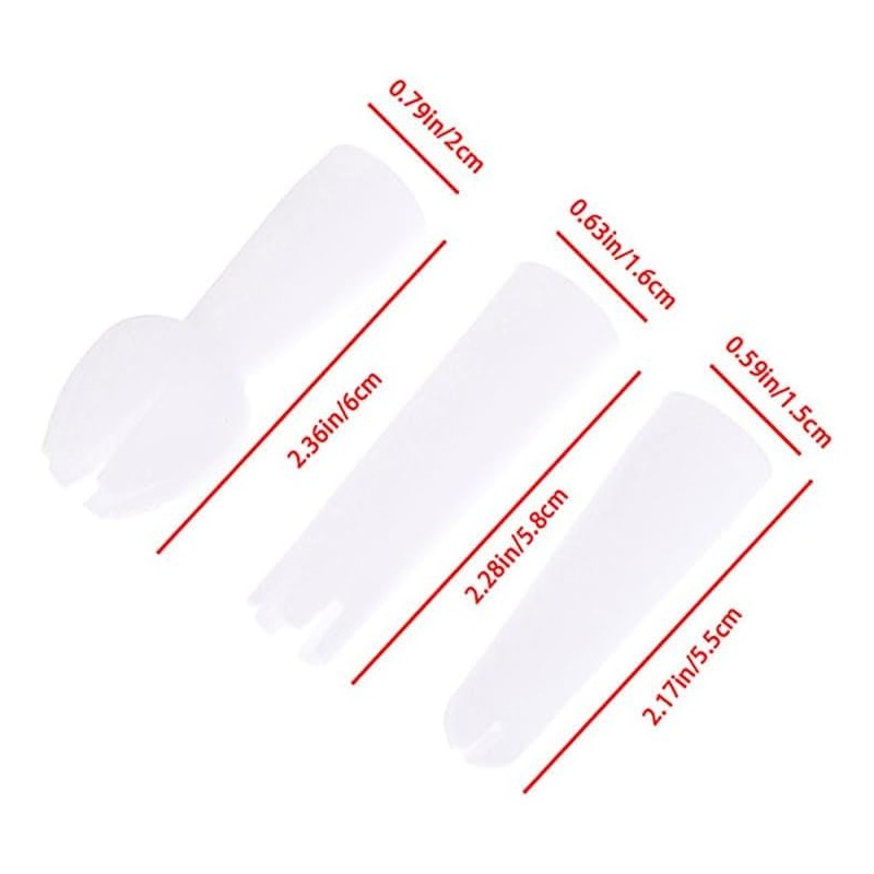 3Pcs White Set Whip Cream Dispenser Head Whipped Nozzle Mounting