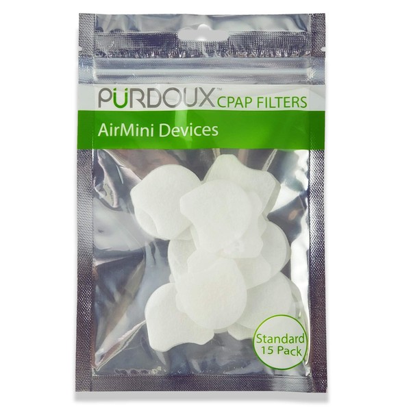 PURDOUX CPAP Filters for ResMed AirMini Devices (Standard 15 Pack)