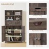 Iwell Iwell Tall Storage Cabinet with 2 Drawers & Adjustable