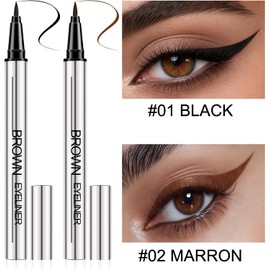 Erinde L?piz de Gel Delineador L?quido, Delineador Mate, 1#negro + 2#marr?n