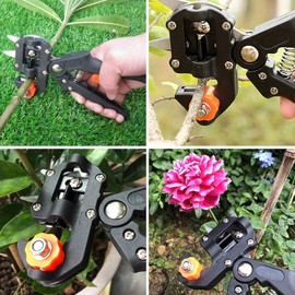 LEADSTAR 2-in-1 Garden Fruit Tree Grafting Scissors, Grafting Scissors, Ratchet Scissors Set, Garden Fruit Tree Grafting Scissors Grafting Scissors Fruit Trees Grafting Cutting Tool