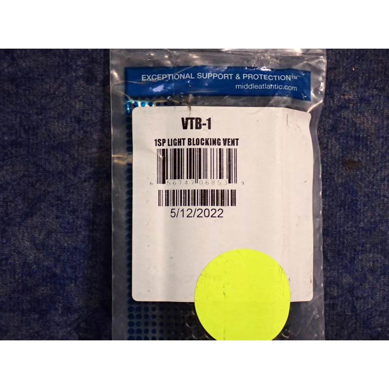 Middle Atlantic Products NEW Middle Atlantic VTB-1 1-Space Light Blocking