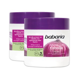 Babaria Onion Hair Mask - No Smell, No Tears - Improves Hair Growth - Adds Gloss and Shine - Reduces Itchy Scalp, Dandruff, and Frizz - 2 pc