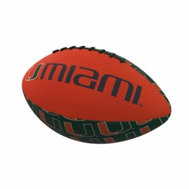 Logo Inc Miami Hurricanes Mini Rubber Repeating Football