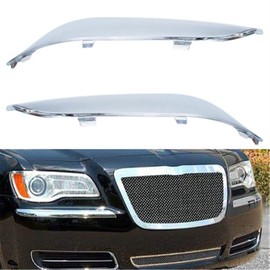 munirater Front Bumper Molding Chrome Trim Set L & R Replacement for 2011 2012 2013 2014 300