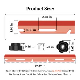724069 Drift Cutter Kit Compatible with Ariens Snow Blower 72406900,Slicer Bar Kit for Ariens Deluxe Platinum SnowBlower(2 Pack Include Bolts 4 Pack&knobs 4 Pack)