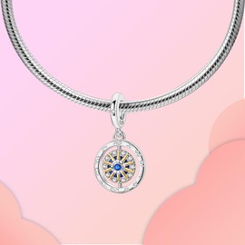 LUXILLA Devil's Eye Dangle Charm 925 Sterling Silver Fits Bracelets Necklace Pendant Bead Charms Jewelry Gift for Women Family Friends