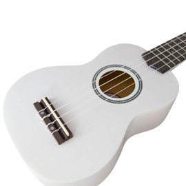 Tiger Soprano Ukulele for Beginners in White