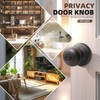 GOBEKOR 10 Pack Interior Privacy Door Knobs Oil Rubbed Bronze