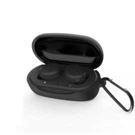Sony WF-XB700 Case, HVUYAL Compatible with WF-XB700, Equipped with Anti-Lost Hooks, Lightweight, Anti-Scratch, Shockproof, Shockproof, Scratch-Resistant, Soft Silica Gel Sports Cool Design, Shock Absorption, Slim, Soft Case Cover, Drop Protection (Black)
