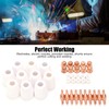40Pcs Plasma Cutter Consumables Cutting Extended Electrode Electric Nozzle Ceramic