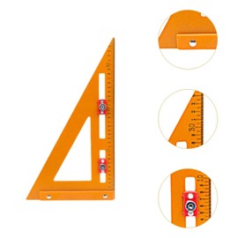 WeiLaiKeQi 2 in 1 Triangle Ruler Woodworking Square Protractor, High Accuracy Measuring Layout Tool for Workshop Carpenter Drill, 220mmx380mm