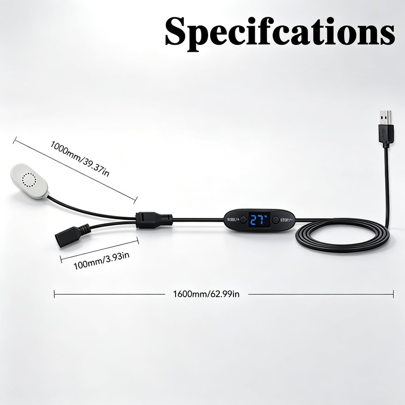 5V USB Digital Temperature Controller Socket, 0-60°C Adjustable Thermostat with
